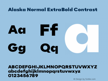 Alaska Normal ExtraBold Contrast Version 3.000 | web-ttf图片样张