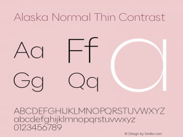 Alaska Normal Thin Contrast Version 3.000 | web-ttf图片样张