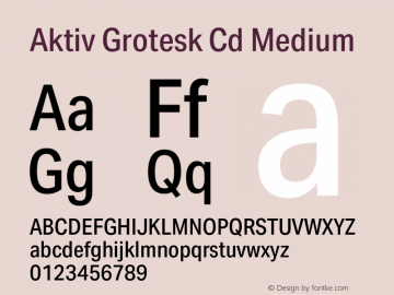 Aktiv Grotesk Cd Medium Version 4.000图片样张