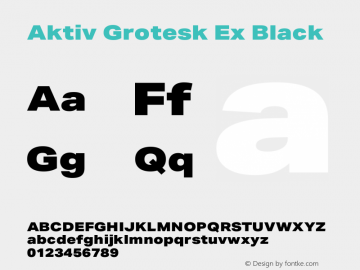 Aktiv Grotesk Ex Black Version 4.000图片样张