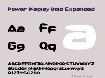Power Display Bold Expanded Version 1.000图片样张