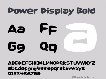 Power Display Bold Version 1.000图片样张