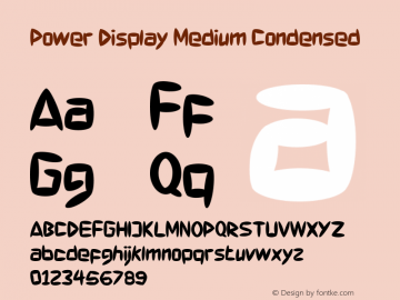 Power Display Medium Condensed Version 1.000图片样张