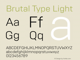 Brutal Type Light Version 1.002 | FøM Fix图片样张