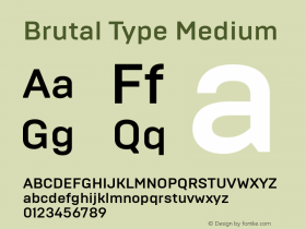 Brutal Type Medium Version 1.002 | FøM Fix图片样张