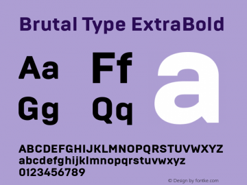 Brutal Type ExtraBold Version 1.002图片样张
