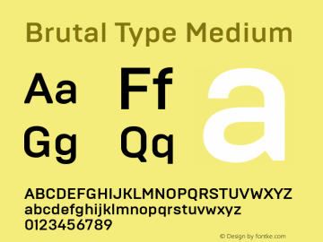 Brutal Type Medium Version 1.002图片样张