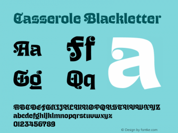 Casserole Blackletter Version 1.000图片样张