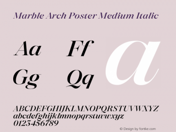 Marble Arch Poster Medium Italic Version 2.001图片样张