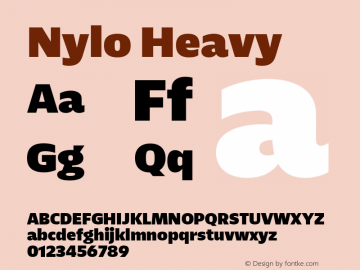 Nylo Heavy Version 1.000 | web-ttf图片样张