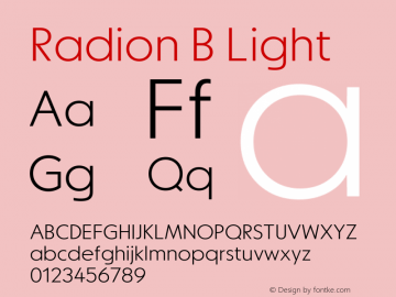 Radion B Light Version 2.000 | web-ttf图片样张