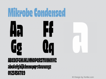 Mikrobe Condensed Version 1.000 | web-ttf图片样张