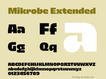 Mikrobe Extended Version 1.000 | web-ttf图片样张