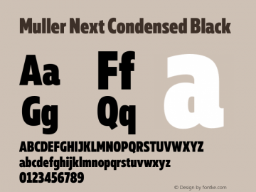 Muller Next Condensed Black Version 2.000图片样张