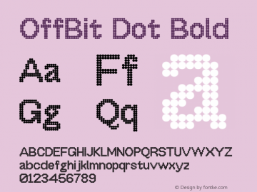 OffBit Dot Bold Version 1.000 | FøM Fix图片样张