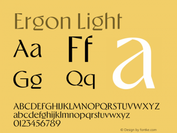 Ergon Light Version 1.001 (2022-08-26) | web-ttf图片样张