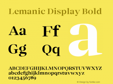 Lemanic Display Bold Version 1.000 | web-ttf图片样张