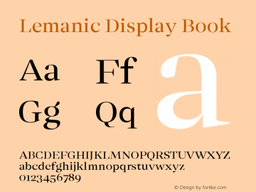 Lemanic Display Book Version 1.000 | web-ttf图片样张