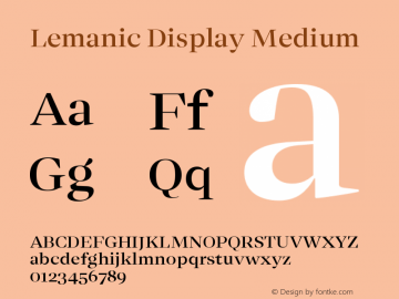 Lemanic Display Medium Version 1.000 | web-ttf图片样张