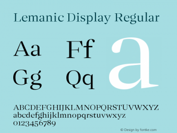 Lemanic Display Regular Version 1.000 | web-ttf图片样张