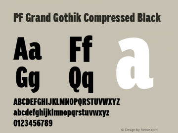 PF Grand Gothik Compressed Black Version 1.001 | web-ttf图片样张