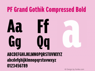 PF Grand Gothik Compressed Bold Version 1.001 | web-ttf图片样张