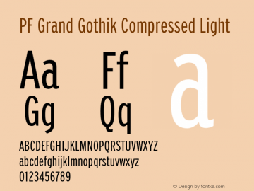 PF Grand Gothik Compressed Light Version 1.001 | web-ttf图片样张