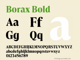 Borax Bold Version 1.000图片样张