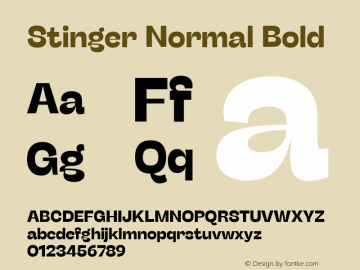 Stinger Normal Bold Version 1.006 (2020-04-20) | FøM Fix图片样张