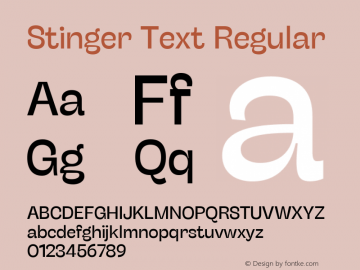 Stinger Text Regular Version 1.006 (2020-10-23) | FøM Fix图片样张