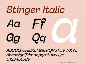Stinger Italic Version 1.006图片样张