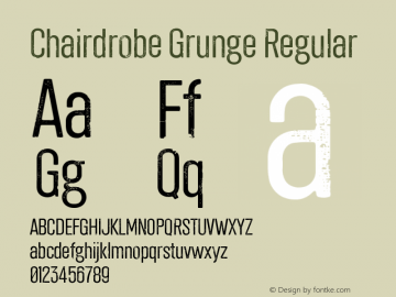 Chairdrobe Grunge Regular Version 1.000 | web-ttf图片样张