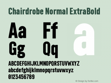 Chairdrobe Normal ExtraBold Version 1.001 | web-ttf图片样张