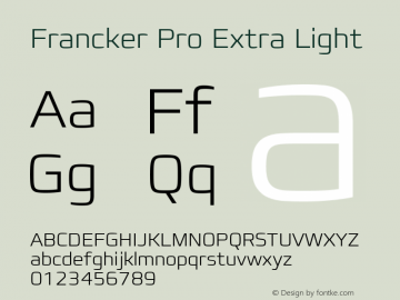 Francker Pro Extra Light Version 1.00图片样张