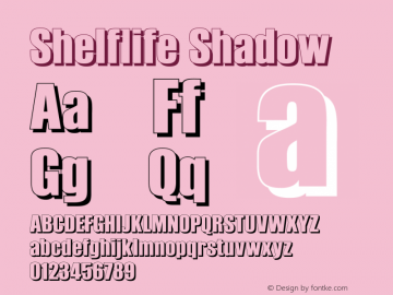 Shelflife Shadow Version 1.000 | web-ttf图片样张