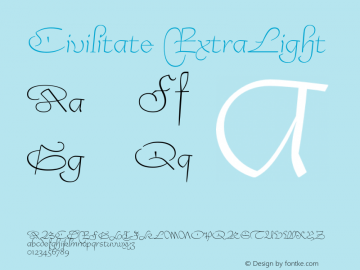 Civilitate-ExtraLight Version 0.000;Glyphs 3.1.1 (3134)图片样张