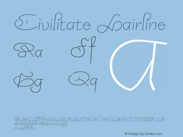 Civilitate-Hairline Version 0.000;Glyphs 3.1.1 (3134)图片样张