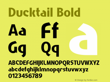 Ducktail-Bold Version 1.000图片样张