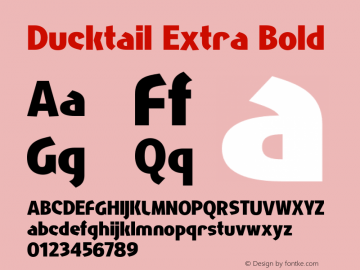 Ducktail-ExtraBold Version 1.000图片样张