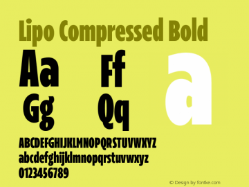 Lipo Compressed Bold Version 1.000 | FøM Fix图片样张