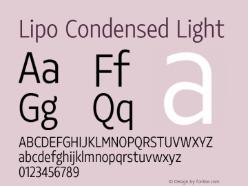 Lipo Condensed Light Version 1.000 | FøM Fix图片样张