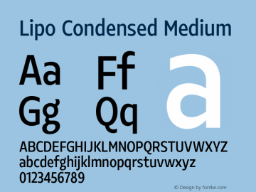 Lipo Condensed Medium Version 1.000 | FøM Fix图片样张