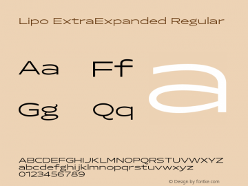 Lipo ExtraExpanded Regular Version 1.000 | FøM Fix图片样张