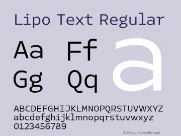 Lipo Text Regular Version 1.000 | FøM Fix图片样张