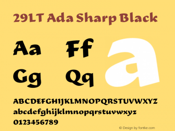 29LT Ada Sharp Black Version 1.000;Glyphs 3.1.2 (3151)图片样张