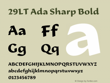 29LT Ada Sharp Bold Version 1.000;Glyphs 3.1.2 (3151)图片样张