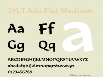 29LT Ada Flat Medium Version 1.000;Glyphs 3.1.2 (3151)图片样张