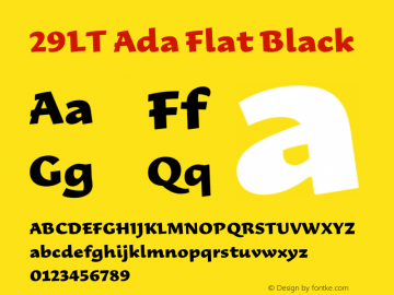 29LT Ada Flat Black Version 1.000;Glyphs 3.1.2 (3151)图片样张