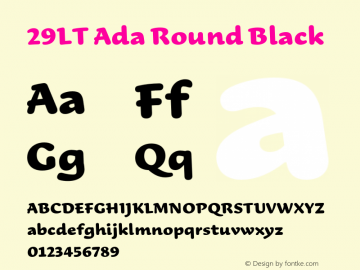 29LT Ada Round Black Version 1.000;Glyphs 3.1.2 (3151)图片样张