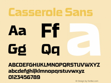 Casserole Sans Version 1.000图片样张